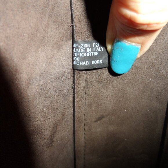 Michael Kors Collection Brown/Tan Croc Embosed Leather Large Tote Handbag - Picture 16 of 16